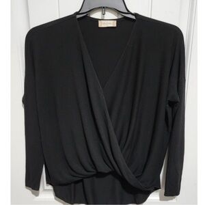 Altar’d State’ Women’s Black Faux Wrap Crossover Top. Size Medium